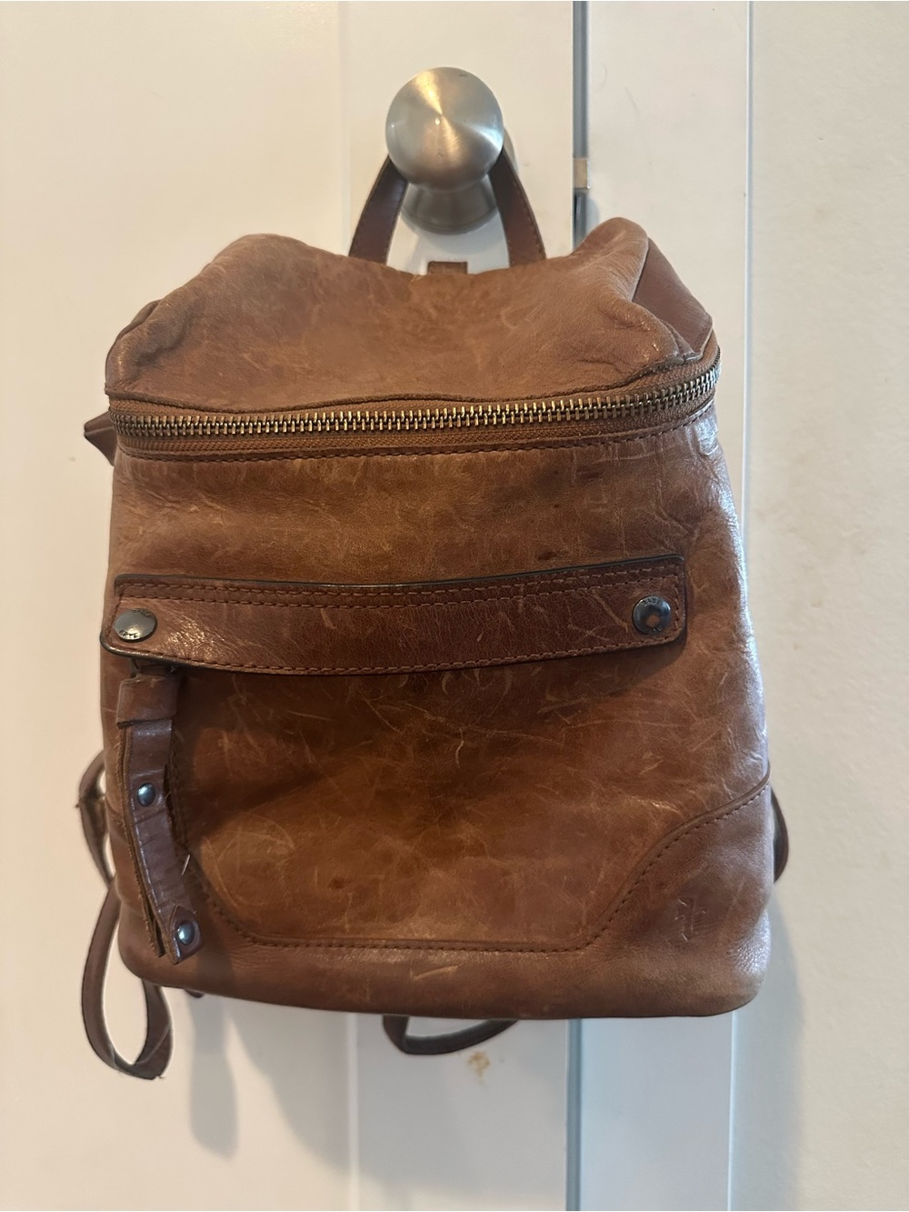 Frye leather backpack